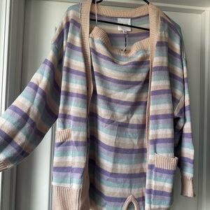 NWT sweater dress & cardigan